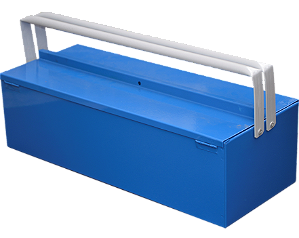 Caixa de Ferramentas com Alça em Tubo e Suporte para Parafusos - 40x18x14cm