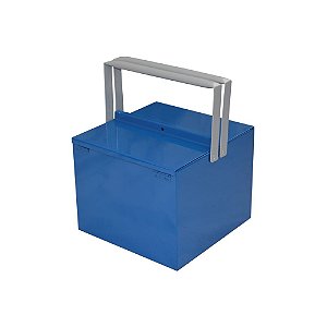 Caixa Serra Mármore com Alça em Tubo - 25x25x20cm