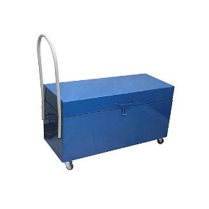 Caixa de Ferramentas Baú com Alças e Rodas - 70x28x33cm