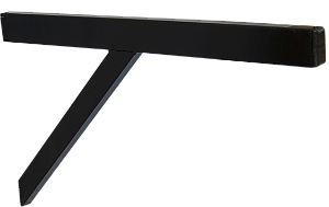 Suporte para Chumbar com Reforço Preto 40cm  -  O Par