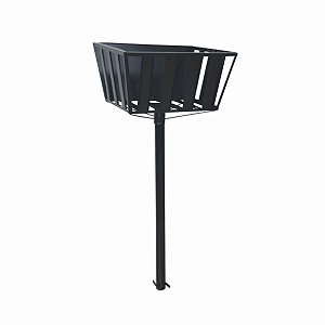 Lixeira em Chapa de Aço com Pedestal