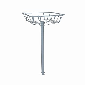 Lixeira Rasa com Pedestal