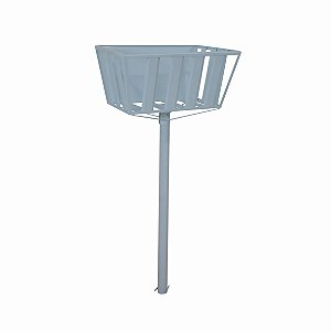Lixeira em Chapa de Aço com Pedestal