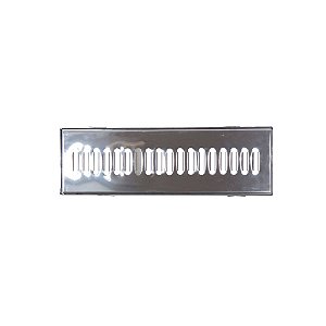 Grelha com Caixilho para Escoamento de Água - Aço Inox 15x50cm