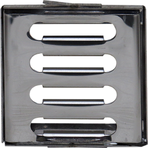 Ralo com Caixilho para Escoamento de Água - Aço Inox 10x10cm