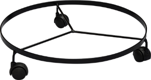 Suporte para Botijão Simples C/ Rodas Preto