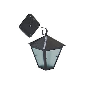 Luminária Colonial P/ Parede - Preta