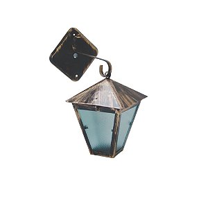 Luminária Colonial P/ Parede - Ouro Pincelado