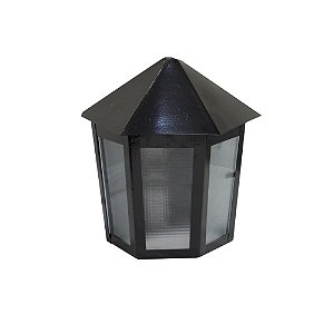 Luminária Veneza P/ Parafusar na Parede - Preta
