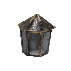 Luminária Veneza P/ Parafusar na Parede - Ouro Pincelado