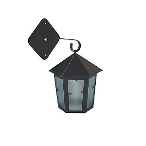 Luminária Veneza P/ Parede - Preta