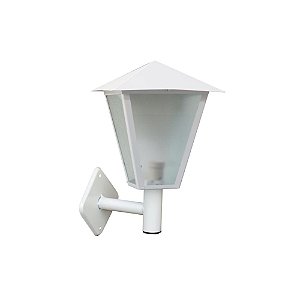 Luminária Romana C/ Braço Reto - Branca