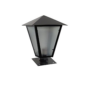 Luminária Romana P/ Parafusar Em Cima do Muro - Preta