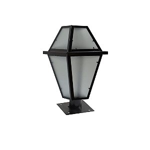 Luminária Imperial P/ Parafusar Em Cima do Muro - Preta