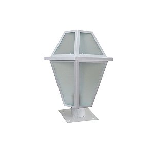 Luminária Imperial P/ Parafusar Em Cima do Muro - Branca