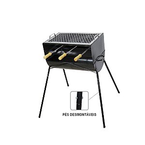 Churrasqueira Espetinho Fechada N° 1 - Com Grelha e Espetos