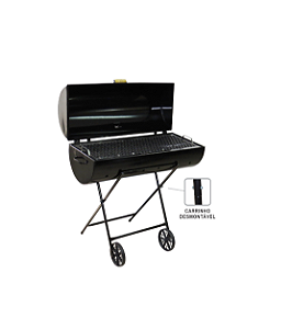 Churrasqueira Mega Grill - Com Grelha e Carrinho
