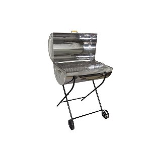 Churrasqueira Brasão Inox nº2 com Grelha e Carrinho
