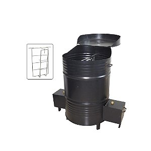 Churrasqueira Braseiro-Alta com Suporte para Costelão