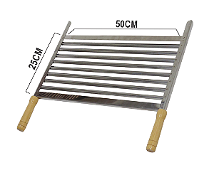 Grelha Aço Inox (Estilo Parrilha) 25X50