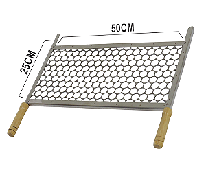 Grelha Aço Inox (Tela moeda) 25X50