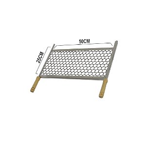 Grelha Aço Inox (Tela moeda) 25X50