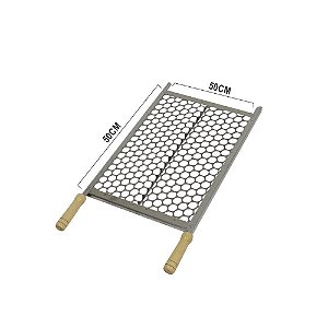 Grelha Aço Inox (Tela moeda) 50X50