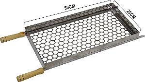 Grelha Aço Inox para Legumes (Tela moeda) 25X50