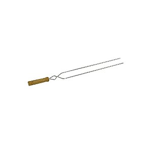 Espeto duplo para churrasco 95cm