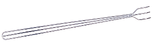 Garfo 3 pontas para churrasco 40cm