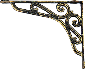 Cantoneira em alumínio ouro pincelado - 20X15cm