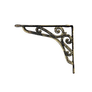 Cantoneira em alumínio ouro pincelado - 30X25cm