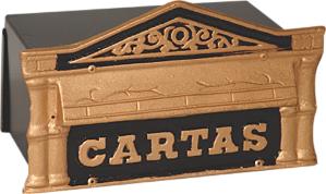 Caixa de correio colonial cartas 20x25x12 para muro