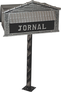 Caixa de correio jornal com pé 25x36x16