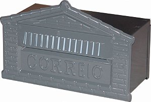 Caixa de correio Colonial cinza 12x23x11 para muro