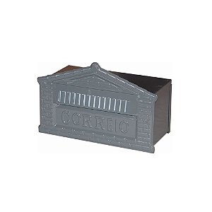 Caixa de correio Colonial cinza 12x23x11 para muro