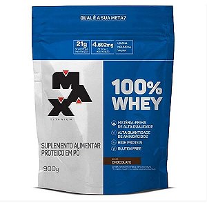 100% Whey Protein Max Titanium Refil 900g