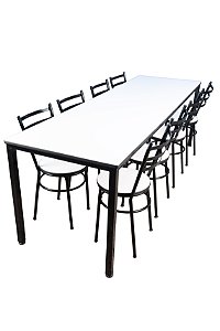 ST MR C.BIST. MDP-04 - KIT 1 MESA E 4 CADEIRAS DE REFEITORIO