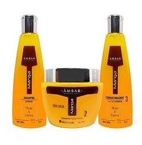 Kit Manga Âmbar- Shampoo, máscara e condicionador