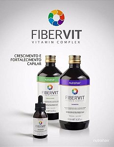 Kit Fibervit Nutrahair- Shampoo, condicionador e serum
