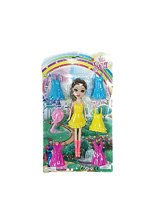 BONECA COM ACESSÓRIOS 10CM IMCOL TOYS