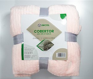 COBERTOR MANTA PLUSH CASAL 180X200 LACO CANELADA 4323 IMCOL