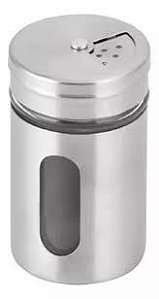 PORTA CONDIMENTOS INOX/VIDRO 8X5CM 4177 IMCOL