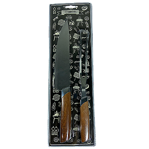CJ CHURRASCO FACA Nº8 + GARFO TRINCHANTE Nº7 - IMCOL