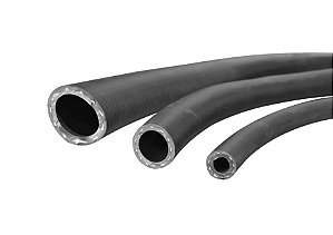 Mangueira Rubber PVC Preto Alta Pressão Lonada Ar e Água - 1m