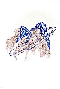 irmãs de órbita | ilustração sobre papel
