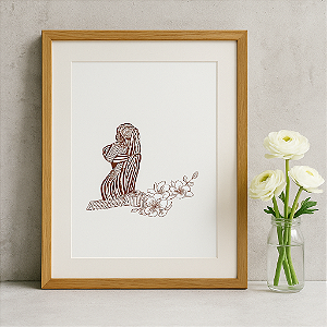 sou maré de flores | A4 | ilustração original