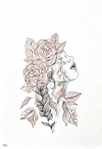 uma alma floresce | A4 | ilustração original