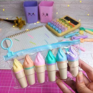 Kit Marca Texto Sorvete Casquinha