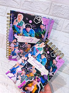 Kit BTS - Planner Permanente A5 e bloquinho A6 - Nome Personalizado